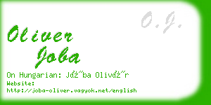 oliver joba business card